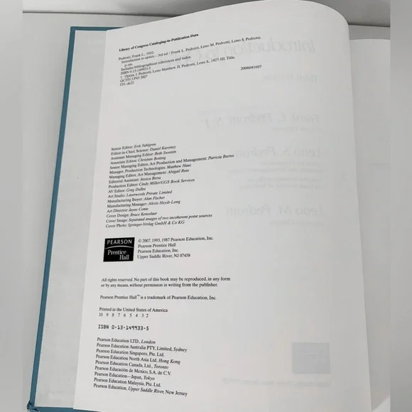 Introduction to Optics 3rd Edition Pedrotti Textbook - Picture 2 of 4